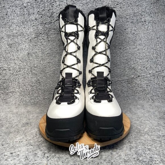 UGG Shasta TALL Gore-TEX Leather Boot Size 10 Men = 11 Women White Black 1151850 - Picture 3 of 7